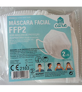 Mascarilla FFP2 blanca 2 unidades